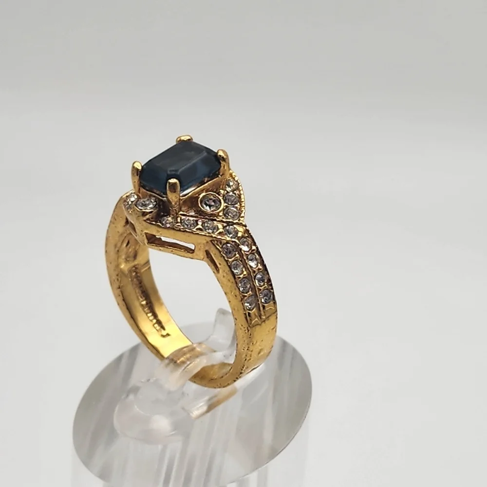 Lind 14K HGE Faux Sapphire & Cubic Zirconia Ring (7)